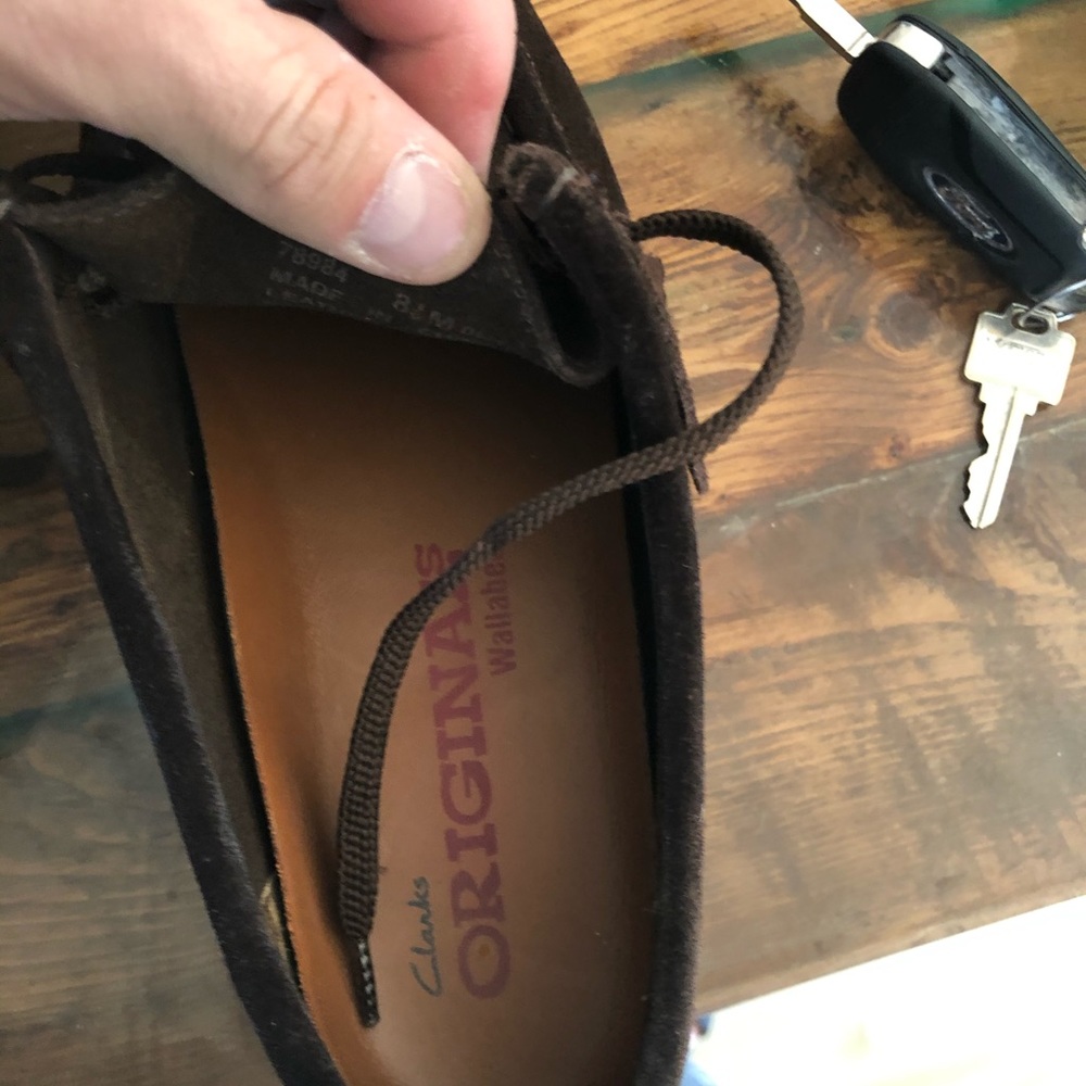 Brown suede clark wallabees 8.5
